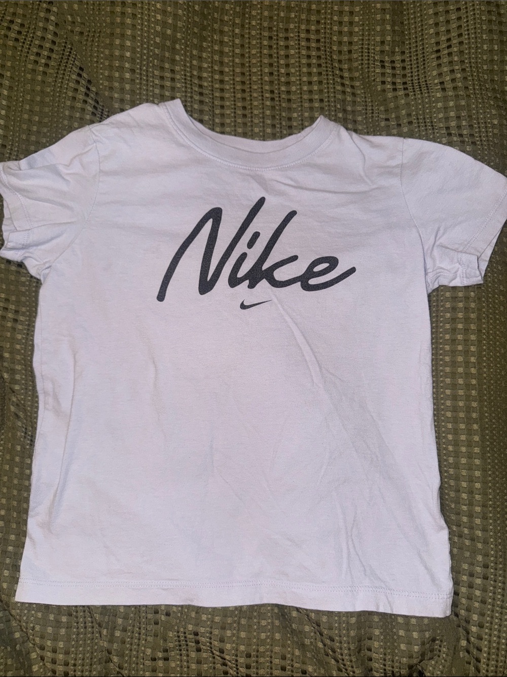 Nike White T-Shirt with Black Script Logo